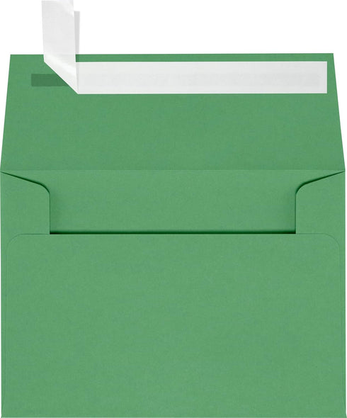 LUXPaper 4Bar A1 Invitation Envelopes | Peel & Press | 3 5/8" x 5 1/8" | Holiday Green | 80lb. Text | 50 Qty...