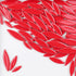 200g Ceramic Mosaic DIY Set Colorful Petal Ceramics Leafy Vein Mosaic Tiles Craft Materials Mosaic Art Materials - Red...