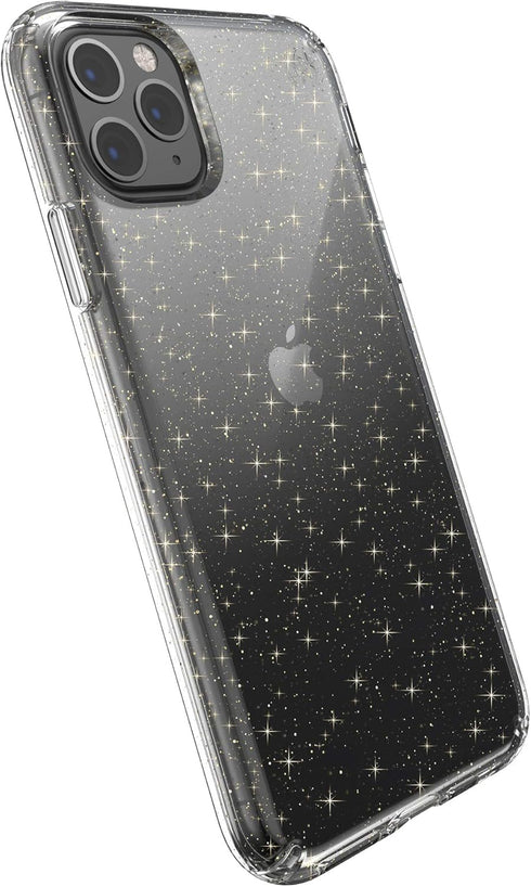 Speck iPhone 11 Pro Max Case - Presidio Clear + Glitter - Protective Ultra Thin Slim Hard Anti Scratch Cover, Clear/Gold Glitter (130027-5636)...