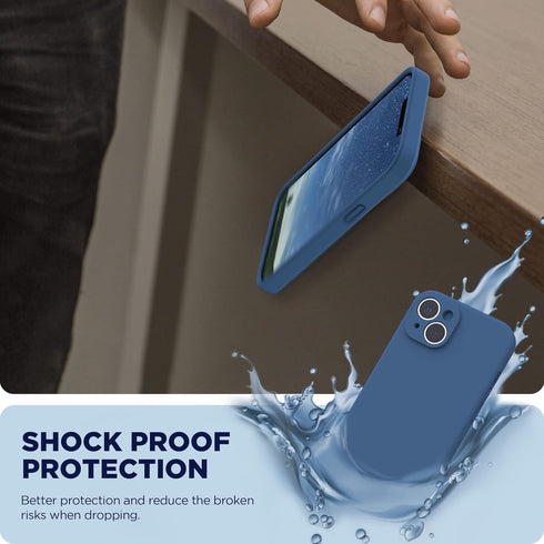 SURPHY Compatible with iPhone 14 Case with Screen Protector (Camera Protection + Soft Microfiber Lining) Liquid Silicone Phone Case 6.1 inch 2022,...