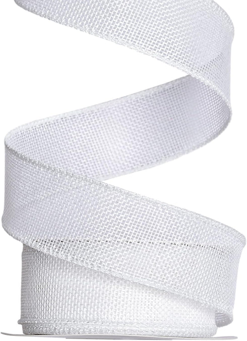 Burlap White Wired Ribbon, 1 1/2 inch 10 Yard, Jute Ribbon for Decoration Bows Craft Gift Wrapping Wreath Sewing...