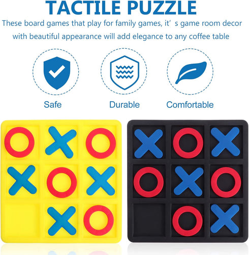 Toe Game Board 2 Boxes Noughts and Crosses Game Kids Toe Game Strategy Board Game for Kids Adult...