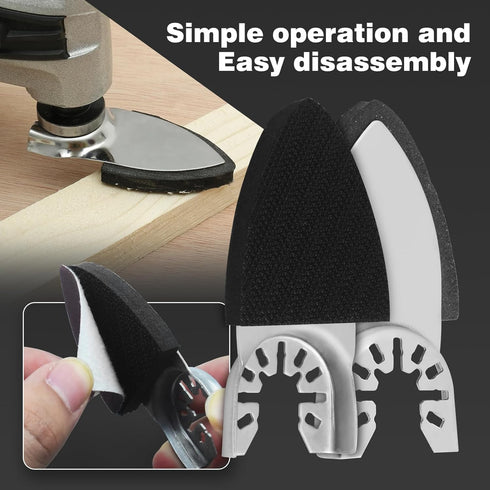 130 Pcs Oscillating Tool Sanding Pads Kit, 5 Pcs Finger Sanding Pads & 125 Pcs Finger Sandpaper Including 60/80/120/180/240 Grits, 40mm Finger San...