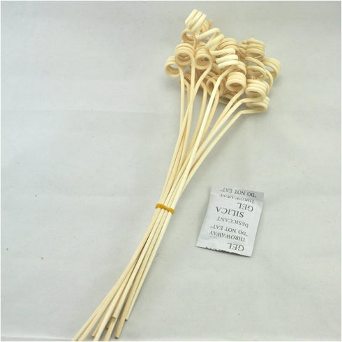 Wavy Spiry Natural Rattan Reed Fragrance Diffuser Replacement Refill Sticks 20 Pieces (12"x3mm Roll, Natural Color)...