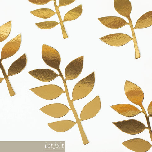 Paper Leaves Set Decor Flower Golden Decorations for Decals Family Tree Photo Wall Crafts Leaf Glitter Butterfly Baby Shower Backdrop Nursery 16pc...