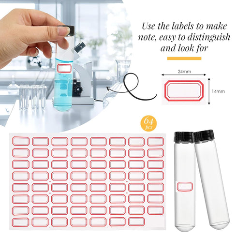 40ml Glass Clear Test Tubes with Screw Caps and Plastic Stoppers, 25 x 115mm Liquid Small Leak-Proof Glass Test Tubes, 12PCS...