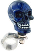 Skull Car Grip Knob Steering Wheel Suicide Spinner, Small Teeth Skeleton Style Car Power Handle Knobs Fit Most Manual Automatic Vehicles, Blue...