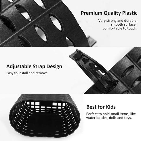 CHILDHOOD Kids Bike Basket with Cute Stickers and Adjustable Straps, Bicycle Handlebar Basket for Kid Boys and Girls...