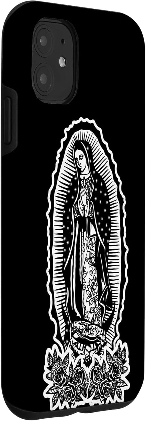 iPhone 11 Our Lady Virgen De Guadalupe Virgin Mary Tattoo Men Women Case...