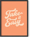 HAUS AND HUES Relax Sign Peach Pictures for Room - Cute Quote Posters & Inspirational Wall Art for Girls | Relax Wall Decor, Take It Easy Poster, ...