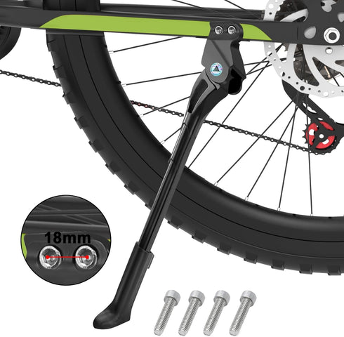 Bike Kickstand,18mm Hole Spacing Bicycle Kickstands,Adjustable Length Bike Side Kickstand fit 24in 26in 27.5" 29 inches,Bike Kick Stand Suit Mount...