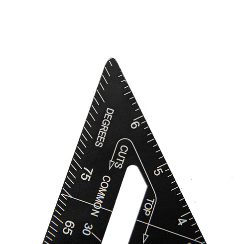 Beslands Aluminum 7-inch Rafter Square Carpenter Layout Tool Alloy Triangle Ruler Protractor ?Imperial?...