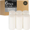HomeLights Pillar Candles - 2.7x6 inch | 60 Hours Burning, 6 Count - White Unscented Smokeless European Pillar Candles - Perfect for Wedding, Part...