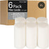 HomeLights Pillar Candles - 2.7x6 inch | 60 Hours Burning, 6 Count - White Unscented Smokeless European Pillar Candles - Perfect for Wedding, Part...