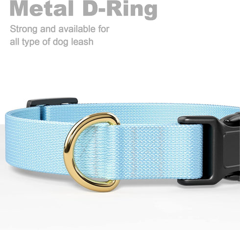 Dog Collar, Adjustable Blue Dog Collar for Small Dogs, Cute Puppy Collar for Boy and Girl Dogs, Classic Heavy Duty Pet Collars with Quick Release ...
