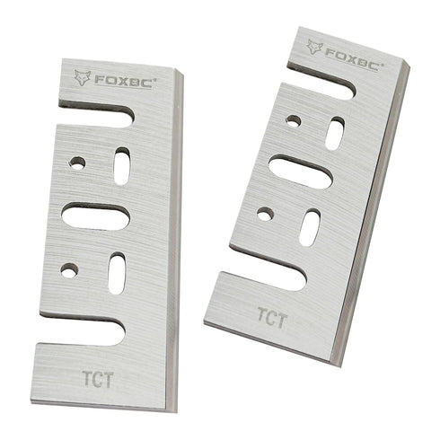 FOXBC 3-1/4 Inch Tungsten?Carbide Planer Blades Replacement for Makita, DeWalt, Bosch, Ryobi and most Hand-Held Planer - 2 Sets...