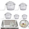 5 Pcs Ultrasonic Cleaner Baskets, 304 Stainless Steel Jewelry Steam Cleaner Baskets Ultrasonic Parts Cleaner Basket with Lock and Hook for Cleanin...