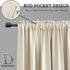 DONREN Cream Beige Curtain Valances for Kitchen 42 x 12 Inches Long Room Darkening Rod Pocket Valances (2 Panels)...
