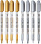 MYARTOOL Metallic Marker Pens, Gold and Silver Metallic Permanent Markers for Artist Illustration, Crafts, Gift Card Making, Scrapbooking, Fabric,...