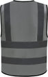A-SAFETY grey security vest with zipper pockets...