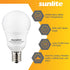 Sunlite 80334-SU LED A15 Light Bulb, 6 Watts (40W Equivalent), Intermediate Base (E17), 480 Lumens, Dimmable, Frosted Finish, ETL Listed, 1 Count,...