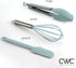 COOK WITH COLOR Silicone Cooking Utensils, 3 Pc Kitchen Utensil Set, Easy to Clean Silicone Kitchen Utensils, Cooking Utensils for Nonstick Cookwa...