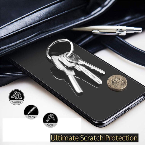 Case for Oukitel C17 Pro with Phone Stand + Tempered Glass Screen Protector, Flexible Soft Black TPU Red Heart Shell Silicone Gel Protective Case ...