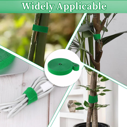 2 Rolls Plant Ties, 0.57inch x 32.8 ft Plant Ties, Reusable Adjustable Nylon Plant Tape Strap, Garden Wire Ties for Outdoor Indoor Climbing Plants...