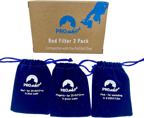 Red Filter 3 Pack for Underwater Photography - Compatible Only with The ProShot Dive Waterproof Case. Red Filter, Magenta Filter, and Pink Filter ...