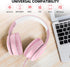 RORSOU R10 Kids Headphones with Microphone, Lightweight Folding Stereo Bass Headphones with 1.5M No-Tangle Cord, Portable Wired Headphones for Sma...