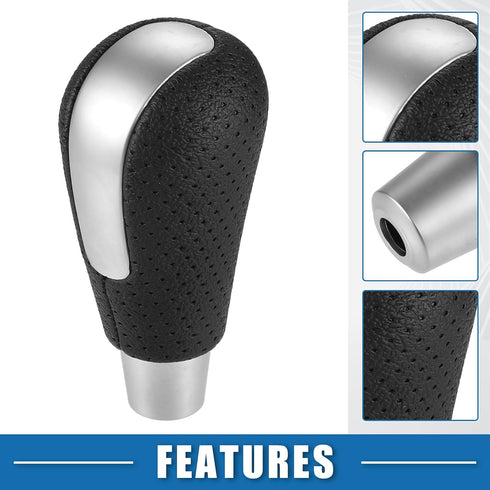 Automatic Transmission Gear Shift Knob with Holes for Mazda 3 2009-2016 for Mazda 3 Sport 2009-2016 Matte Silver Tone...