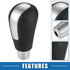 Automatic Transmission Gear Shift Knob with Holes for Mazda 3 2009-2016 for Mazda 3 Sport 2009-2016 Matte Silver Tone...