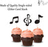 36 Pcs Music Notes Cupcake Toppers for Music Themed Party Decorations Glitter Musical Symbols Cupcake Picks for Baby Shower Birthday Party Supplie...