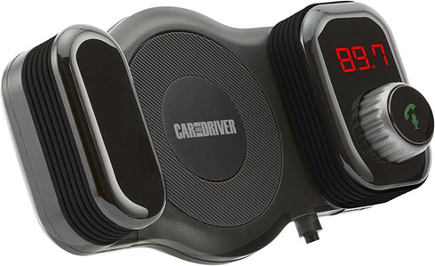 Car and Driver Bluetooth FM Transmitter | Car Vent Phone Mount Featuring Streaming Audio, TF Card Slot, Hands-Free Calling, USB Charging, Siri Com...