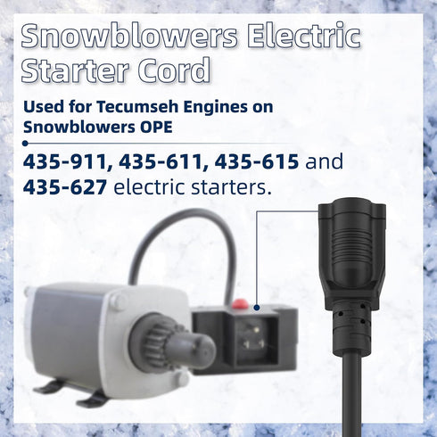 Snow Blower Electric Starter Cord 02483100 Compatible with Ariens Electric Start Cord Part Replacement for Ariens, MTD, Murray, Tecumseh 629-0071,...