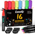Lenski Chalk Markers, Art Supplies for Kids, 16 Chalkboard Markers, Washable Markers, Liquid Chalk Markers for Glass, Chalk Markers for Chalkboard...
