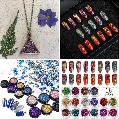 Crushed Glass Irregular Metallic Mini Chips Sprinkles Chunky Glitter Gold 100g 0.5-2.5mm for Nail Arts Craft DIY Vase Filler Epoxy Resin Mold Jewe...