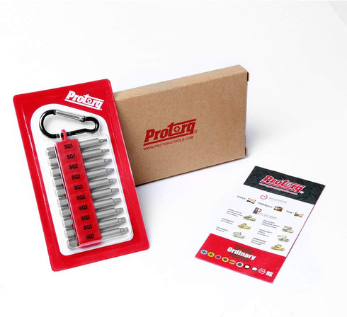 Assorted screwdrive bits, 2 In. Square #1, #2, #3, S2 Steel, 10 pieces...
