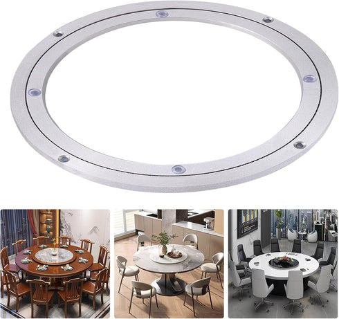 Aluminum Alloy Turntable Bearing 10" Heavy Duty Swivel Turntable Lazy Susan Rotating Bearing Turntable Round Dining Table Swivel Plate for Kaleido...