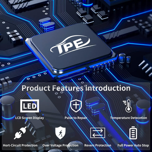 TPE Car Battery Charger 6 Amp 12V Battery Charger Automotive, Trickle Charger for Car Battery Smart Battery Charger for Lead Acid Batteries Car Tr...