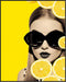 Posterizer 1 pcs-bright wall art with retro woman , fruits collage-Abstract & Modern Art-Vintage Art-Gift for Art Lovers-Art for Cafe, Restaurant,...
