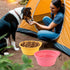 Dog Bowl Travel Collapsible Bowls 2 Pack, Portable Foldable Cats Dogs Water Dish Puppy Bowl (Pink1775 + Yellow1205)...