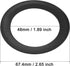 uxcell Air Compressor Compression Piston Ring Replacement Part 67.4mm OD 48mm ID 0.8mm Thickness, Dark Gray...