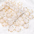 100PCS Acrylic Cherry Blossom Flower Beads, 18MM White Flower Spacer Beads for Jewelry Making, Acrylic Floral Loose Beads for Bracelet Making, Flo...