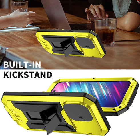 iPhone 14 Pro Max 5G Case,Outdoor Aluminum Metal Gorilla Glass Shockproof Military Heavy Duty Sturdy Protector Cover Hard Case for iPhone 14 Pro M...