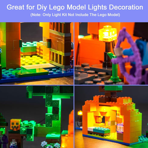 Upgraded Led Light Kit for Lego The Pumpkin Farm Building Set, Compatible with Lego 21248 (Model Not Included), Yellow...