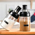 Kitchen Clear glass Spice Jars Seasonning Box Set of 4 with Spoons, Seasoning Containers Bottles with Black Cap,10oz for Home and Kitchen (4)...