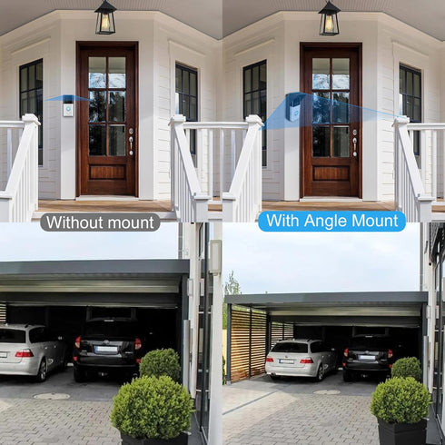 Adjustable Angle Mounting Bracket Compatible with Video Doorbells 1/2/3/4, Replacement Angle Adjustable Video Doorbell Mounting Plate Bracket Wedg...