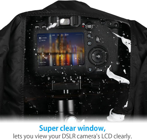 Powerextra Professional Waterproof Camera Rain Cover Protector for Nikon Sony Pentax and Other Digital SLR Cameras, Great for Rain Dirt Sand Snow ...