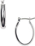 Napier "Classics" Silver-Tone Small Oval Hoop Earrings...